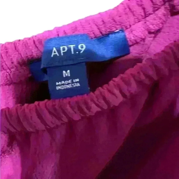🟣Apt. 9 Ruffle One Shoulder Top Fuchsia Medium - Picture 5 of 5